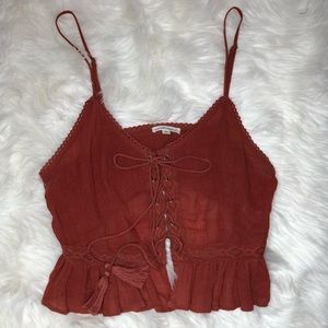 Burnt orange crop top